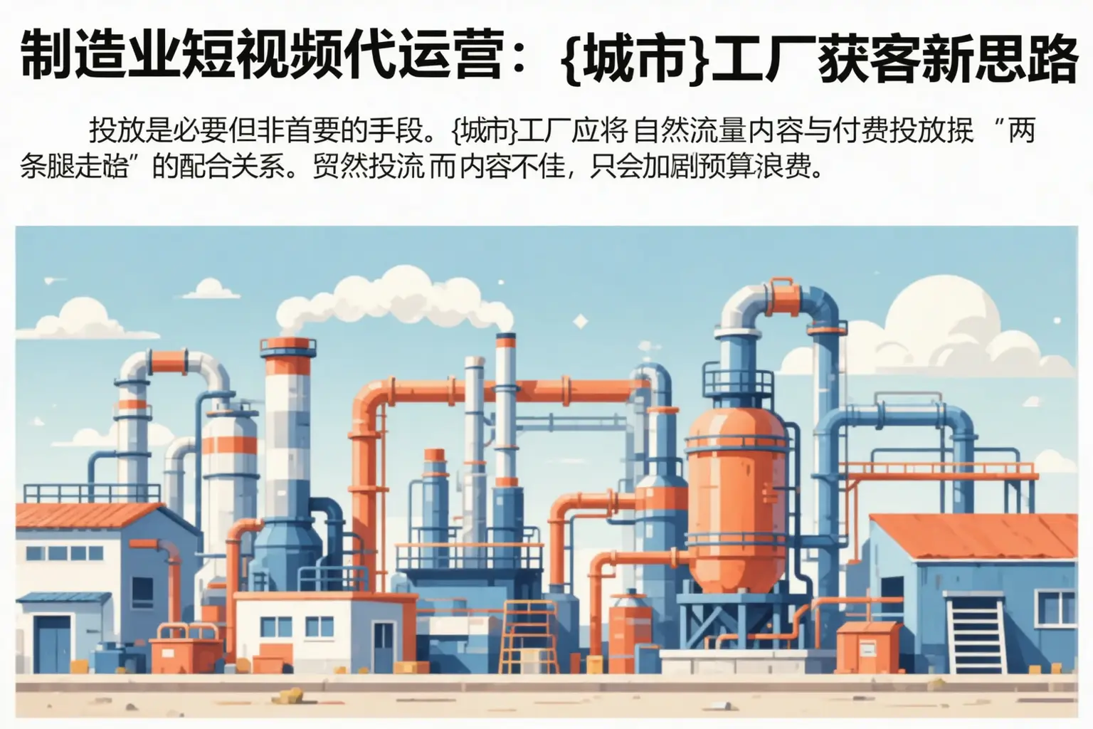 制造业短视频代运营:巨野工厂获客新思路